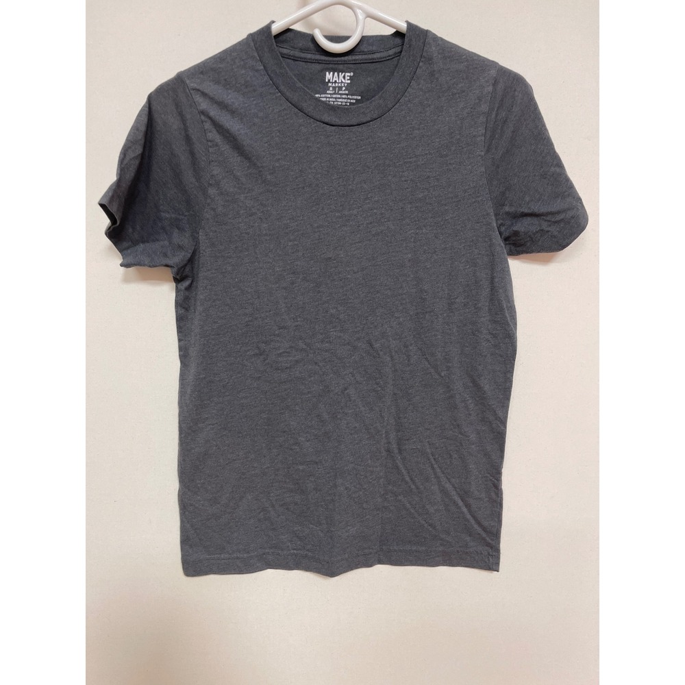 Make Market Mens Small Charcoal Heather Gray Short Sleeve Crew Neck T-Shirt